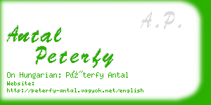 antal peterfy business card